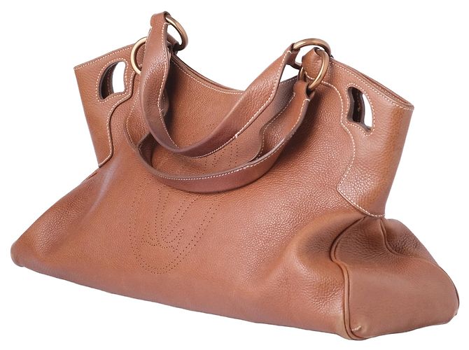 Marcello de Cartier Tasche aus braunem Leder, Größe Medium - Ansicht 2