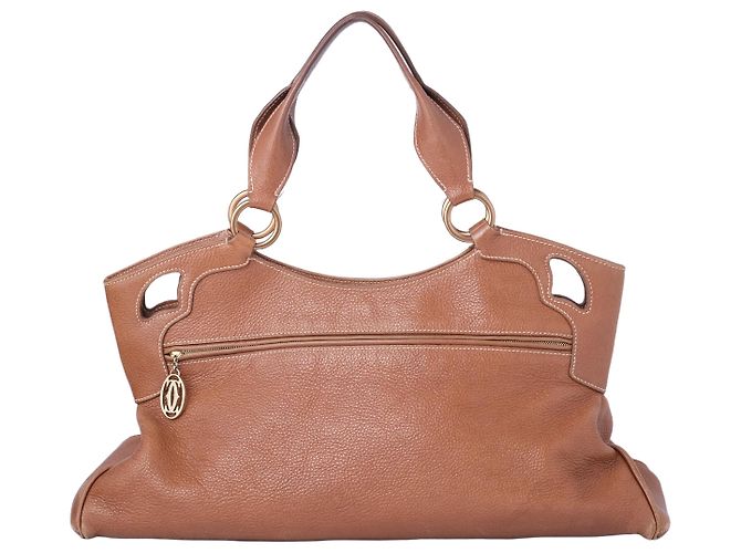 Marcello de Cartier Tasche aus braunem Leder, Größe Medium - Ansicht 3