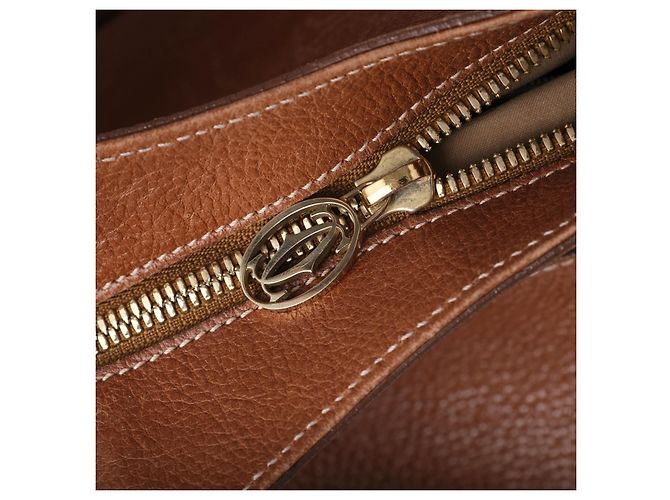 Marcello de Cartier Tasche aus braunem Leder, Größe Medium - Ansicht 5