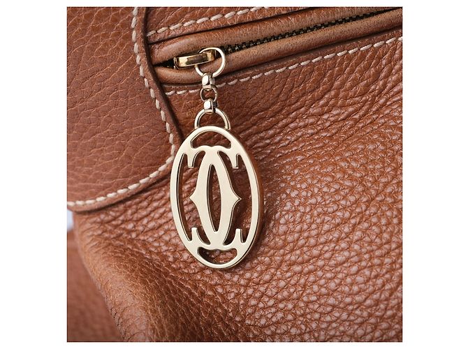 Marcello de Cartier Tasche aus braunem Leder, Größe Medium - Ansicht 7