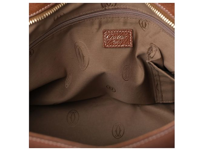 Marcello de Cartier Tasche aus braunem Leder, Größe Medium - Ansicht 8
