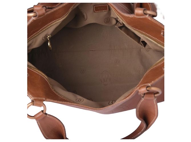 Marcello de Cartier Tasche aus braunem Leder, Größe Medium - Ansicht 9