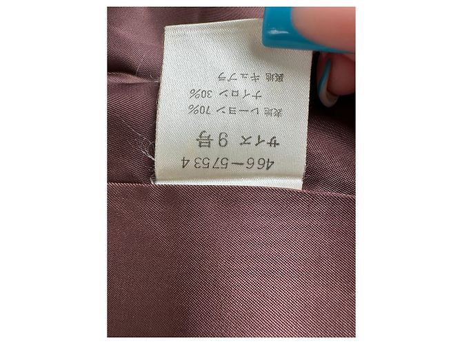 Vintage Givenchy Seidenmantel Dunkelbraun M - Ansicht 9