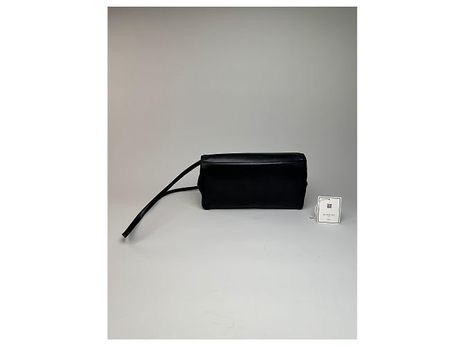 Vintage Givenchy Schultertasche aus geflochtenem Leder Schwarz Gold - Ansicht 2