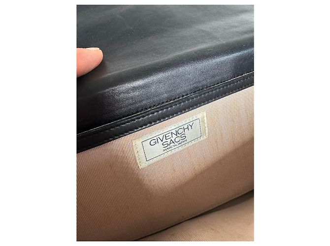 Vintage Givenchy Schultertasche aus geflochtenem Leder Schwarz Gold - Ansicht 5