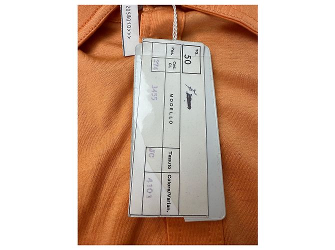 Céline Camicia in cotone vintage Celine Arancione Bottoni argento M - vista 7