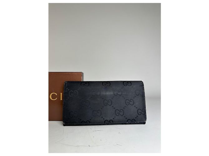 Vintage Gucci GG Supreme Geldbörse Schwarz Silber - Ansicht 10