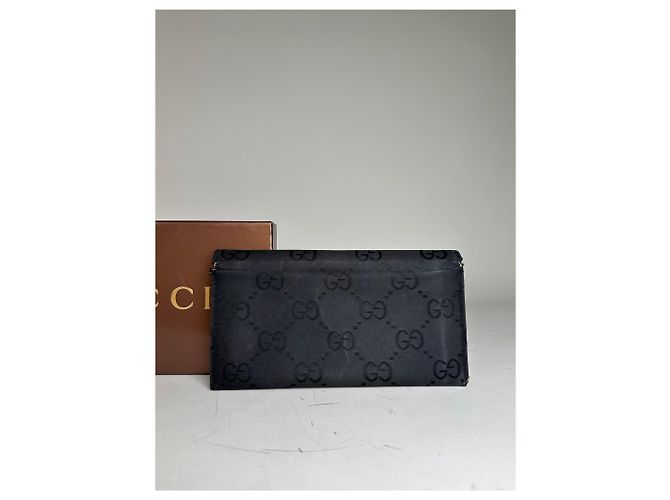 Vintage Gucci GG Supreme Geldbörse Schwarz Silber - Ansicht 11