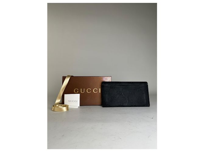 Vintage Gucci GG Supreme Geldbörse Schwarz Silber - Ansicht 2