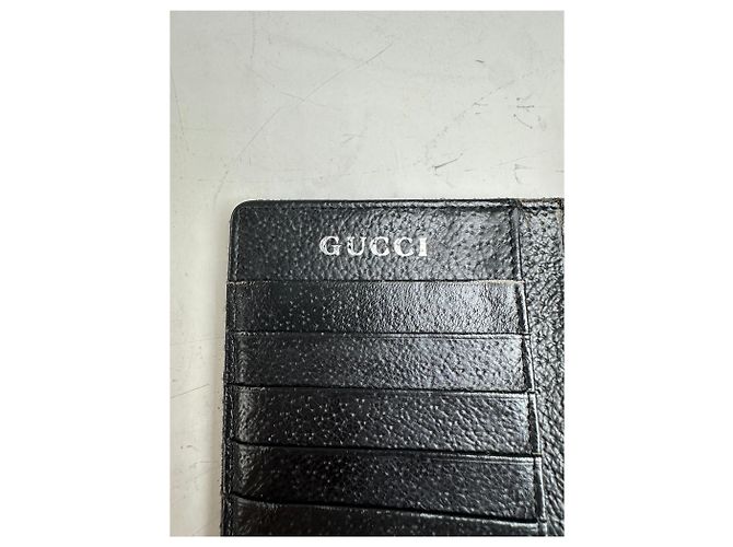 Vintage Gucci GG Supreme Geldbörse Schwarz Silber - Ansicht 4