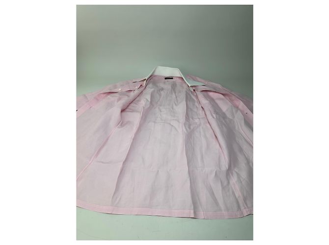 Camicia in cotone vintage Dior Rosa Bianco M - vista 6