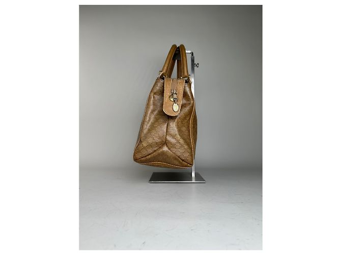 Edge Céline Vintage Celine Canvas Tote Bag Beige Braun Gold - Ansicht 4