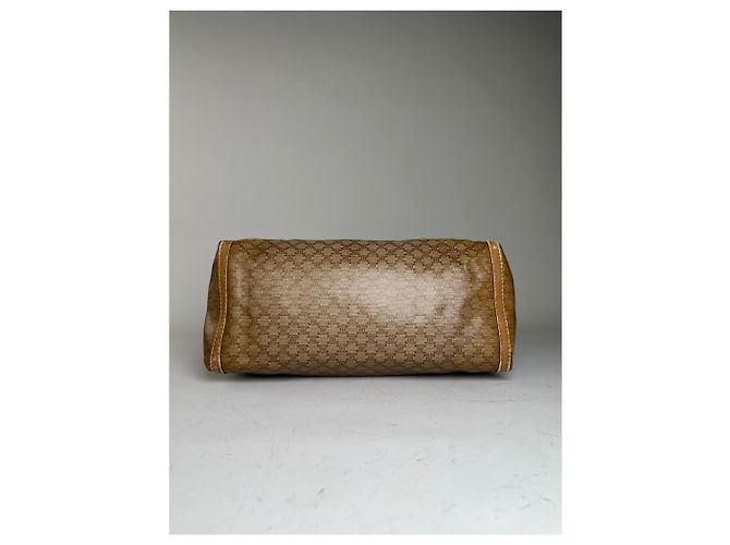 Edge Céline Vintage Celine Canvas Tote Bag Beige Braun Gold - Ansicht 8
