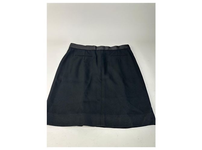 Céline Gonna vintage Celine in misto lana nera M Nero - vista 2