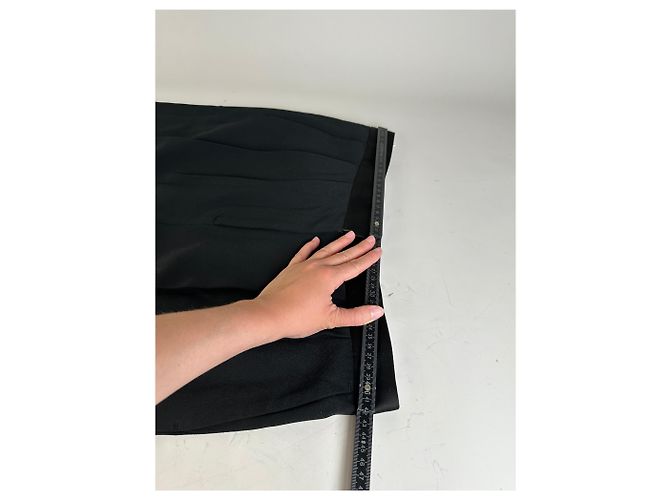 Céline Gonna vintage Celine in misto lana nera M Nero - vista 4