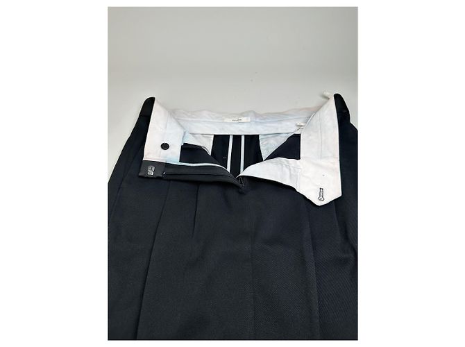 Céline Gonna vintage Celine in misto lana nera M Nero - vista 7