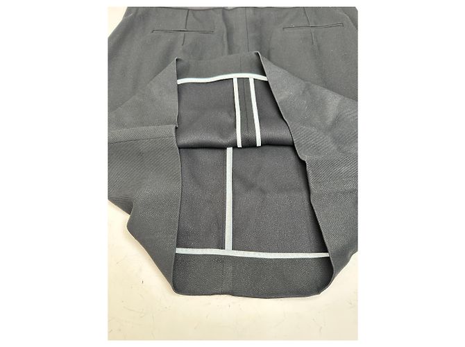 Céline Gonna vintage Celine in misto lana nera M Nero - vista 8