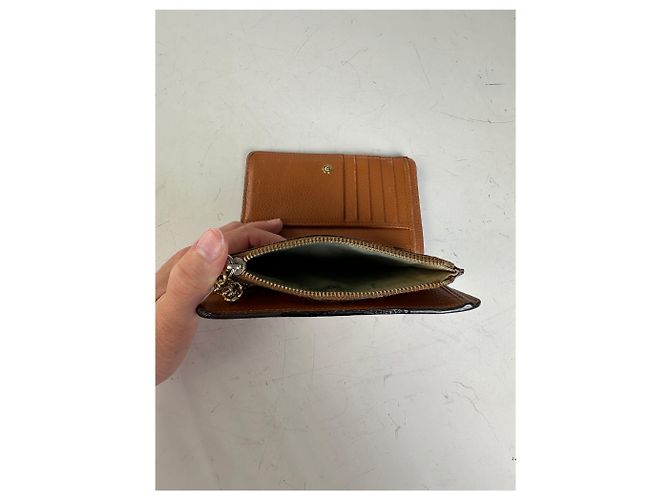 Chloé Vintage Chloe Pebbled Leather Wallet Tan Gold Camel - view 4