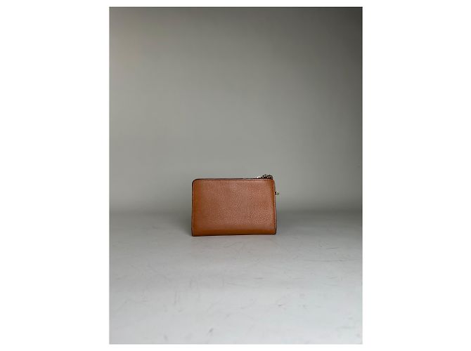 Chloé Vintage Chloe Pebbled Leather Wallet Tan Gold Camel - view 9