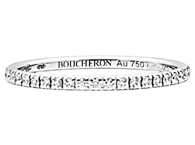 Boucheron Ring, « Epure », Weißgold, Diamanten. - Ansicht 4