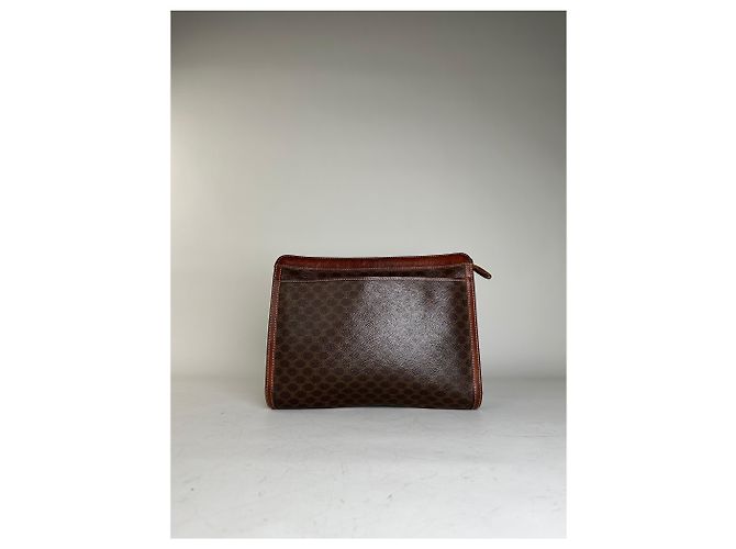 Céline Vintage Celine beschichtete Canvas Pouch Braun Rost Gold Kamel - Ansicht 12