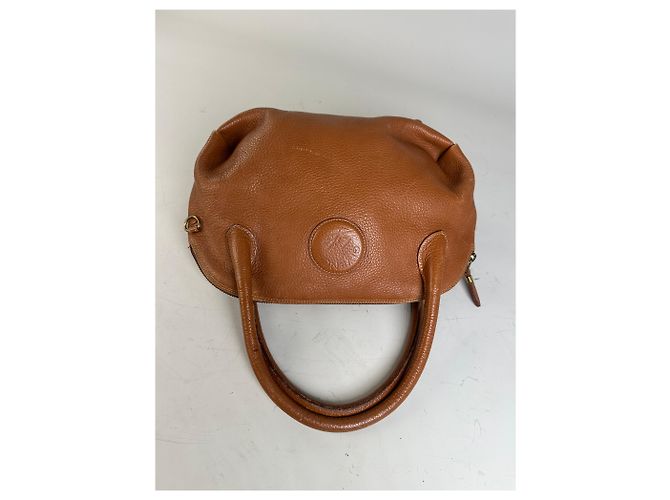 Vintage Givenchy Schultertasche aus genarbtem Leder Braun Gold - Ansicht 8