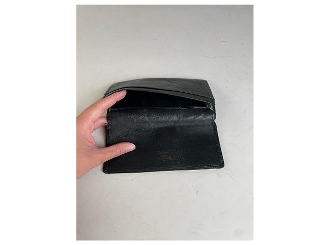 Vintage Louis Vuitton Epi Leder Clutch Schwarz Silber - Ansicht 3