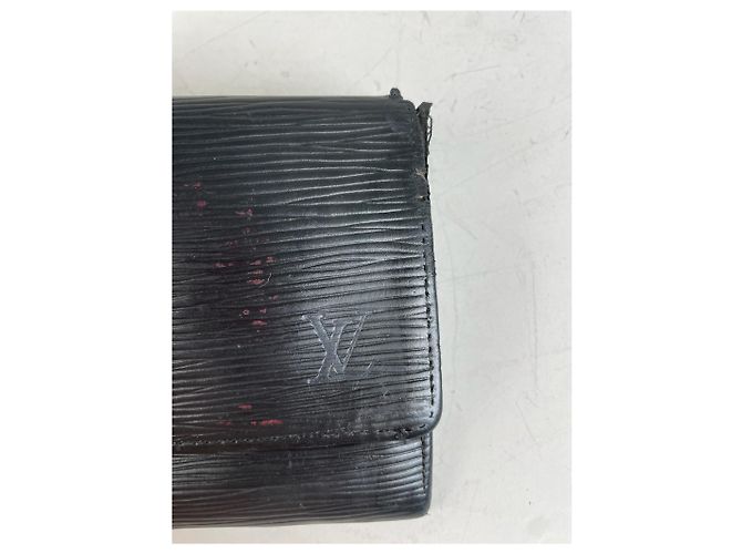Vintage Louis Vuitton Epi Leder Clutch Schwarz Silber - Ansicht 4