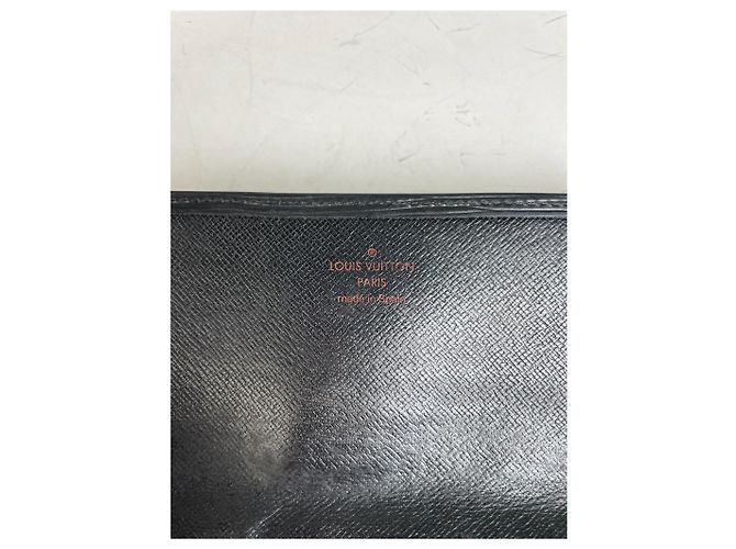 Vintage Louis Vuitton Epi Leder Clutch Schwarz Silber - Ansicht 6