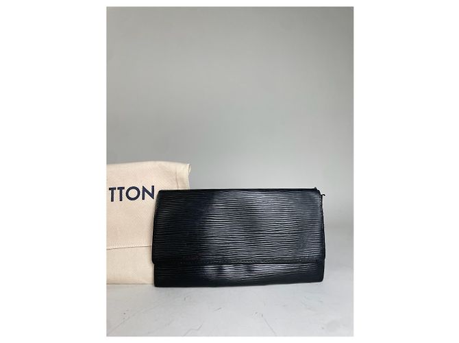 Vintage Louis Vuitton Epi Leder Clutch Schwarz Silber - Ansicht 8