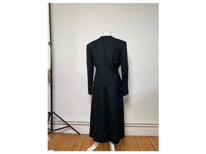 Vintage Givenchy Wollblazer-Set Schwarz M - Ansicht 3