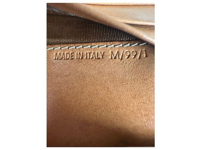 Céline Portafoglio Vintage Celine in Tela Monogramma Marrone Oro - vista 6