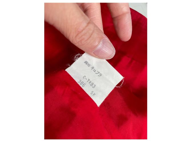 Yves Saint Laurent Gonna in cotone a quadri vintage Saint Laurent Rosso Nero M - vista 6