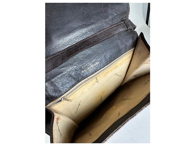 Tote Balenciaga Vintage BB Monogram Canvas Tan Brown Cammello - vista 5