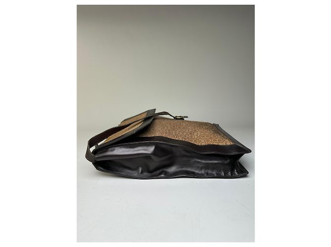 Tote Balenciaga Vintage BB Monogram Canvas Tan Brown Cammello - vista 8