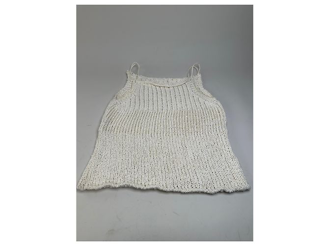 Top in cotone vintage Escada Crema M Beige - vista 5