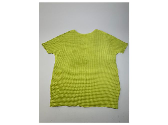 Top Vintage Issey Miyake Pleats Please Giallo Neon M - vista 11