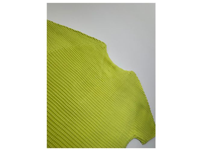 Top Vintage Issey Miyake Pleats Please Giallo Neon M - vista 12