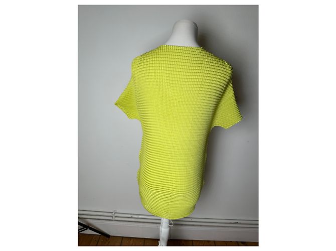Top Vintage Issey Miyake Pleats Please Giallo Neon M - vista 14