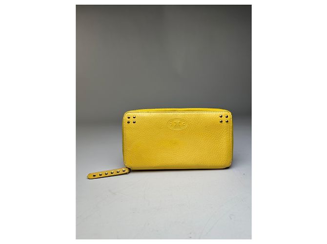 Céline Pochette in Pelle Gommata Vintage Celine Triomphe Taupe Beige - vista 10