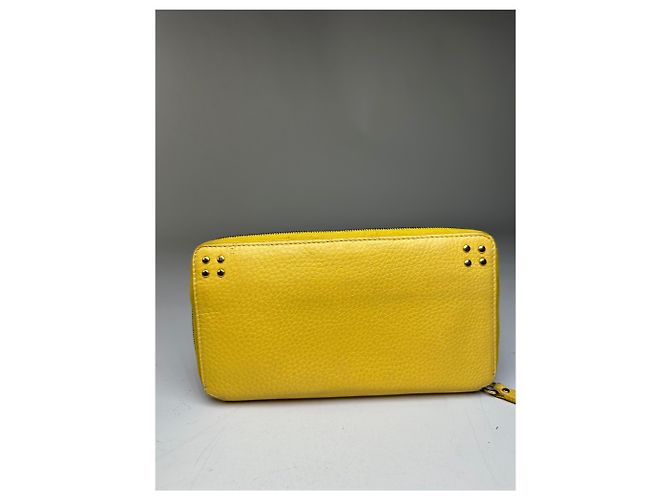 Céline Pochette in Pelle Gommata Vintage Celine Triomphe Taupe Beige - vista 11
