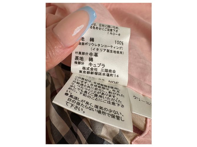 Vintage Burberry Baumwollmantel Hellrosa M Pink - Ansicht 10