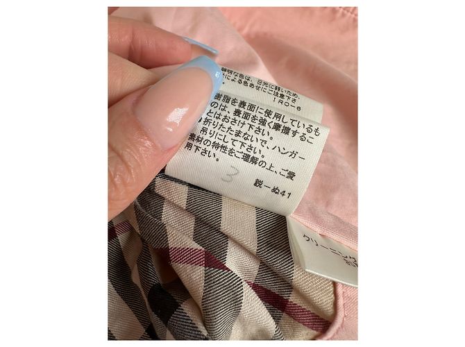 Vintage Burberry Baumwollmantel Hellrosa M Pink - Ansicht 11