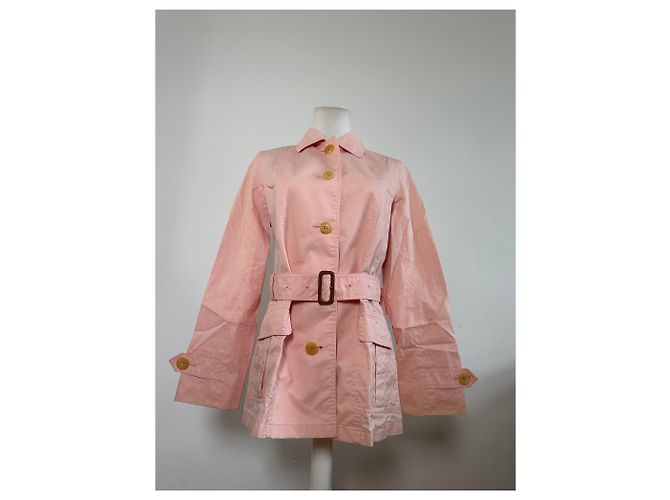 Vintage Burberry Baumwollmantel Hellrosa M Pink - Ansicht 12