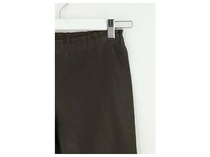 Stouls Leggings de cuero caqui - vista 2