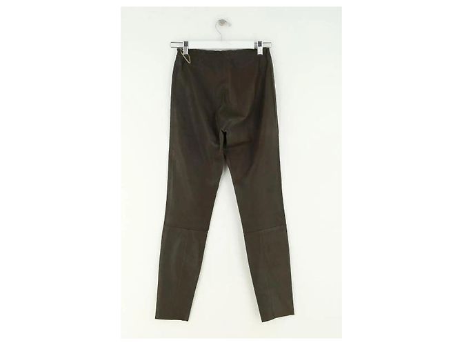 Stouls Leggings de cuero caqui - vista 3