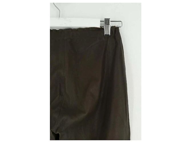 Stouls Leggings de cuero caqui - vista 4