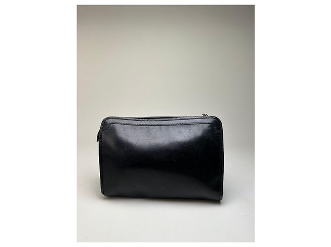 Edge Céline Clutch in pelle vintage Celine nera e argento Nero - vista 13
