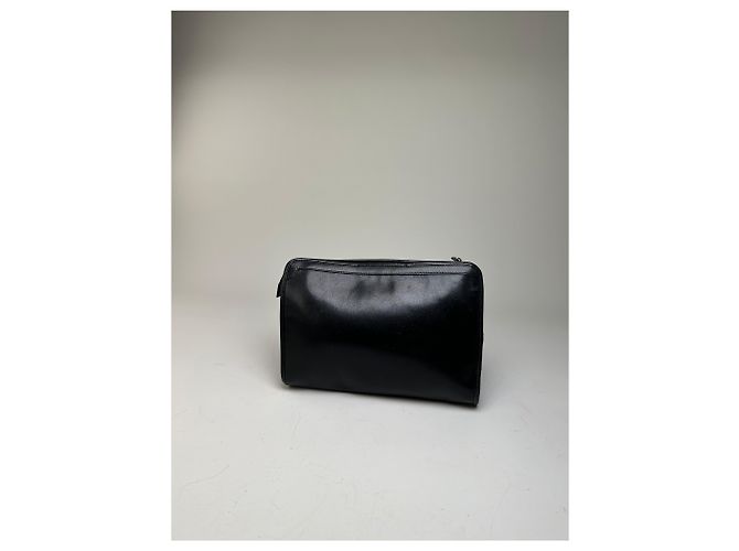 Edge Céline Clutch in pelle vintage Celine nera e argento Nero - vista 2