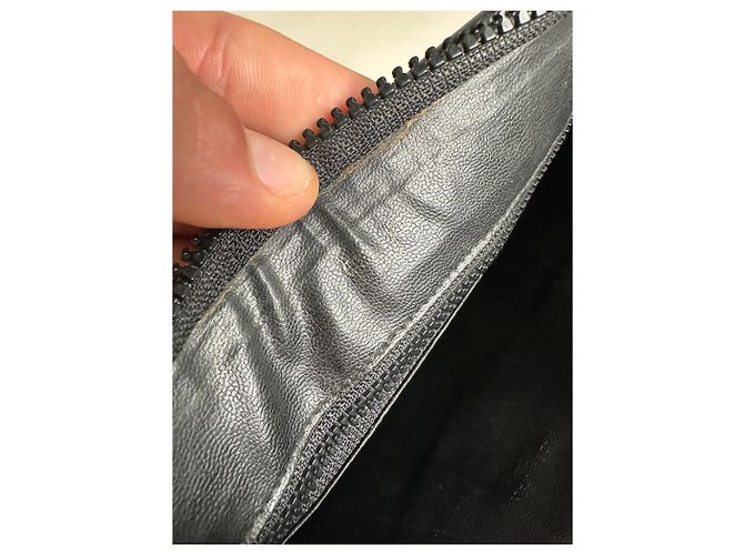Edge Céline Clutch in pelle vintage Celine nera e argento Nero - vista 4